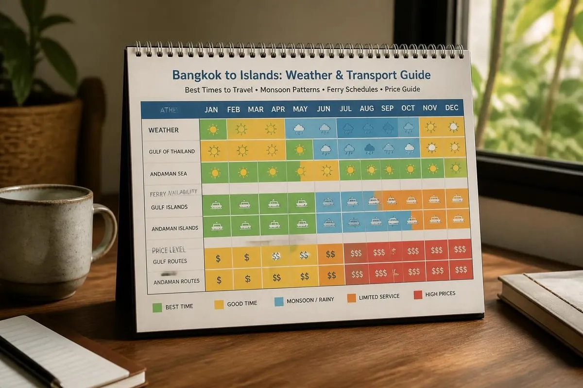 Seasonal weather patterns affecting island routes