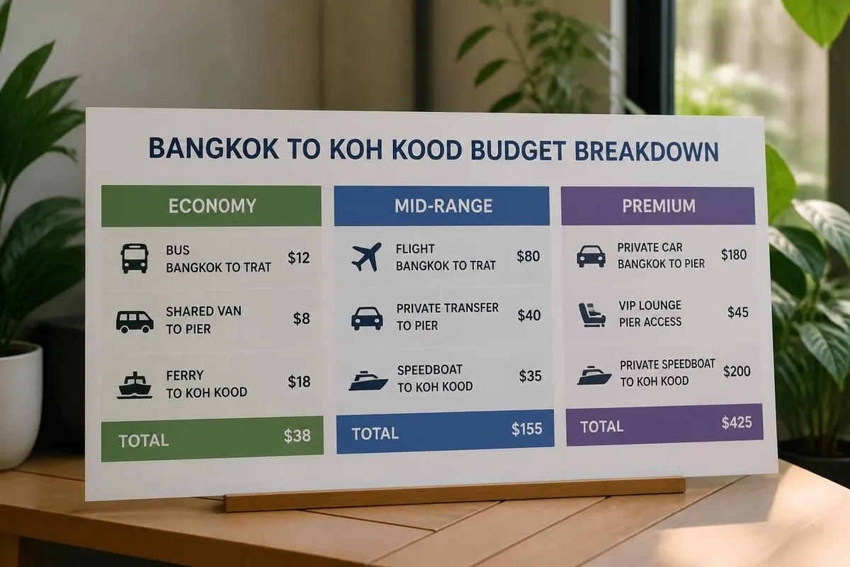 Cost comparison table