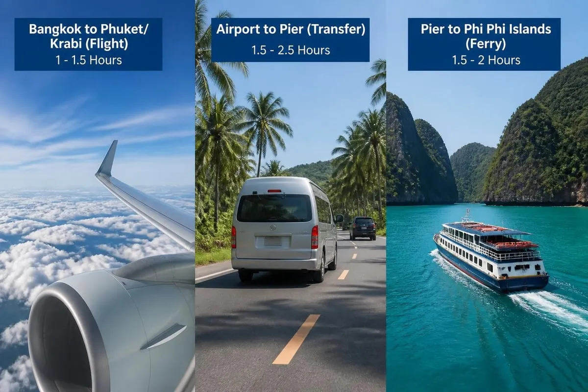 Bangkok to Phi Phi flight and ferry connection
