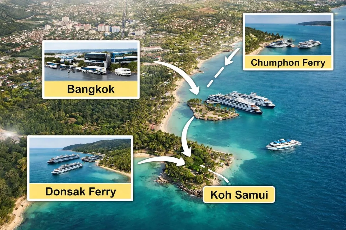 Combined transport route map