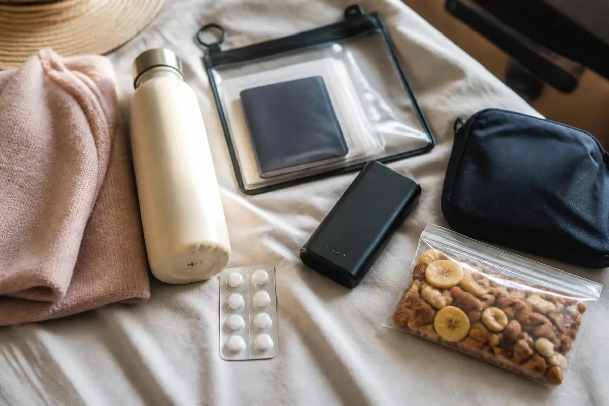 Travel day packing essentials