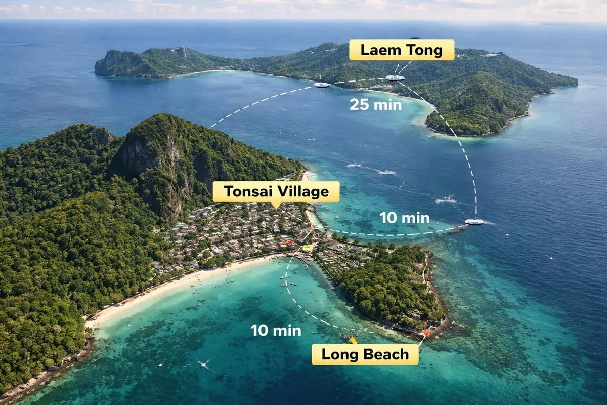 Phi Phi accommodation zones