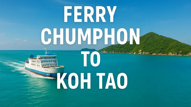 Ferry Chumphon to Koh Tao Guide: Your 2026 Travel Essentials