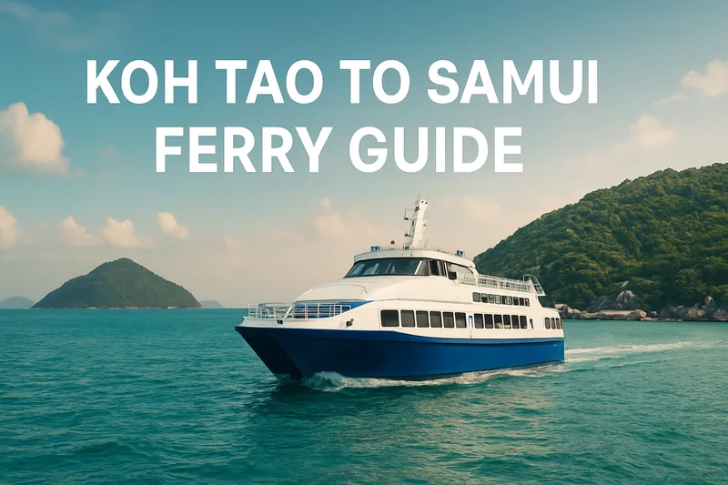 Koh Tao to Samui Ferry Guide: Routes, Tips & 2026 Travel Info