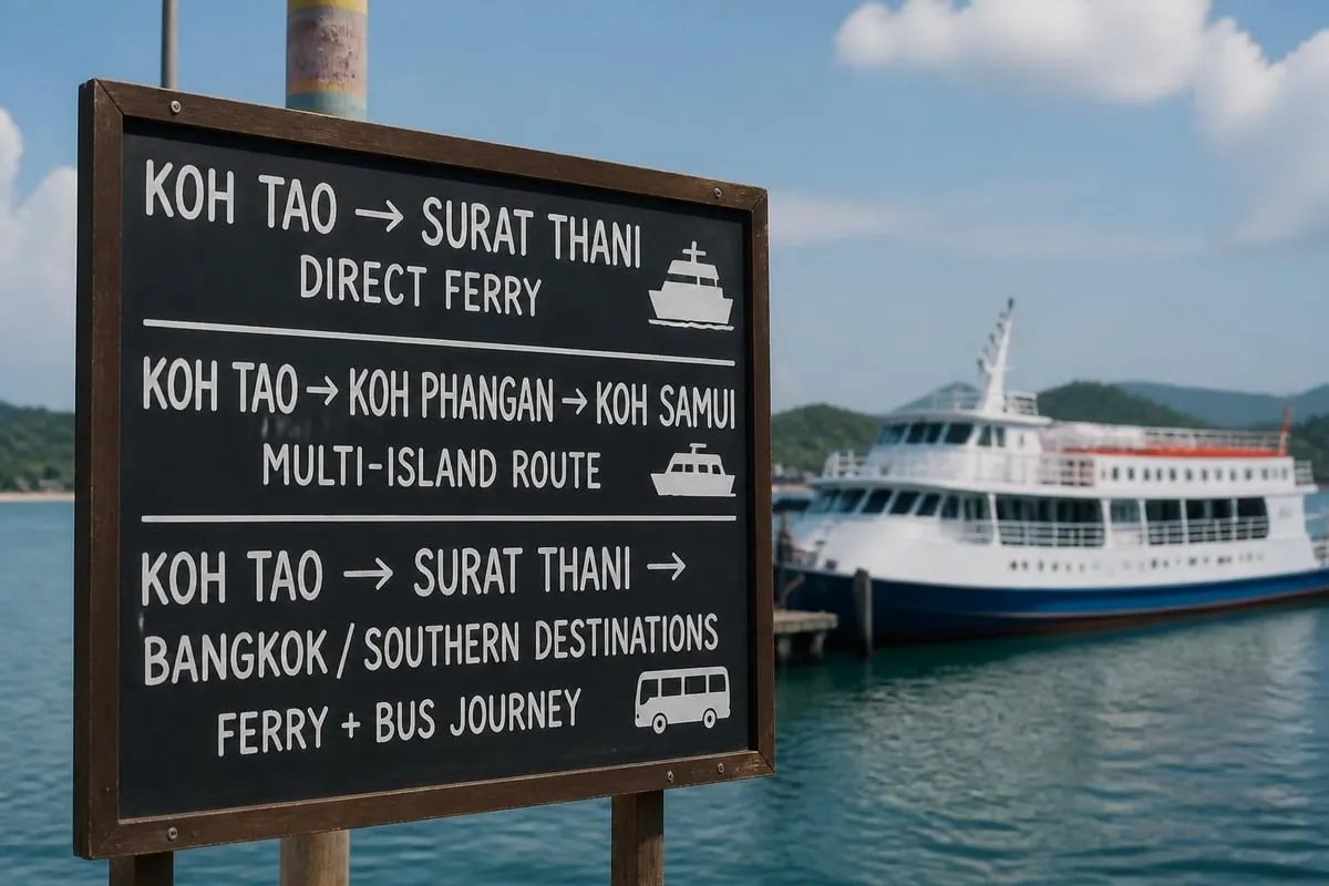 Island hopping routes from Koh Tao