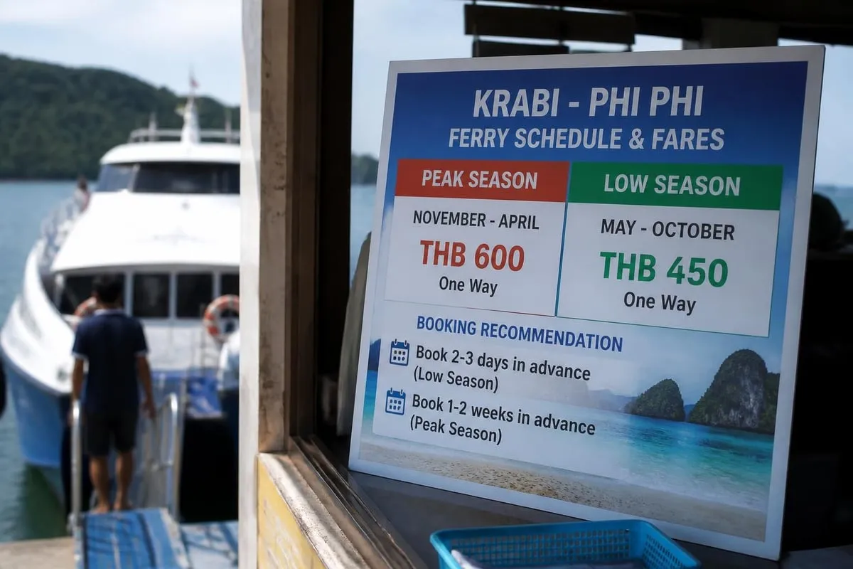 Seasonal pricing chart