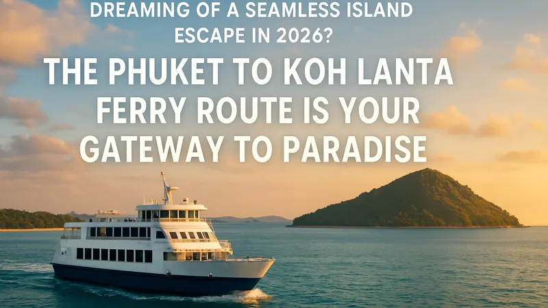 Ferry Phuket Koh Lanta Guide 2026: Routes, Tips & Info