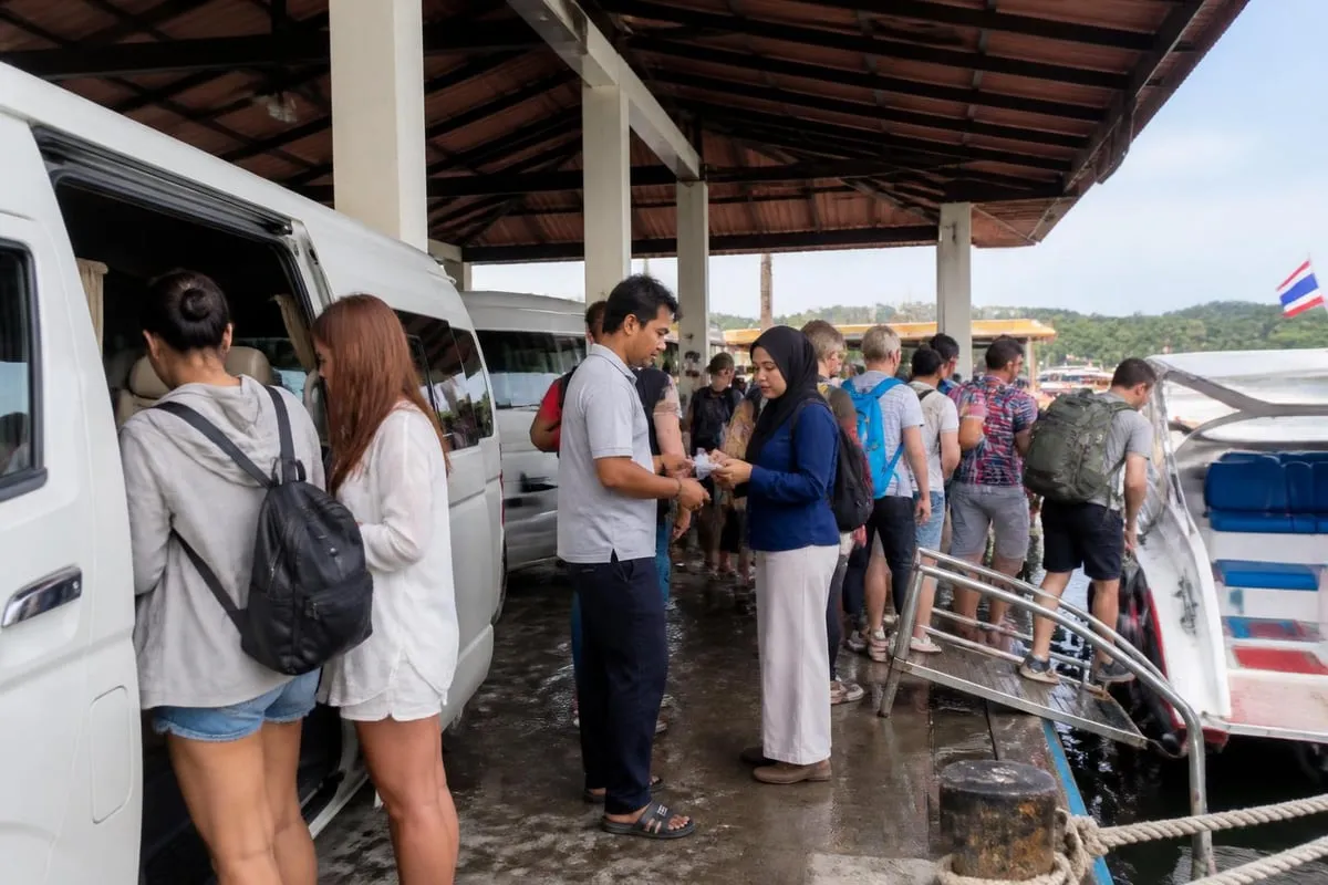 Pak Bara Pier transfer process