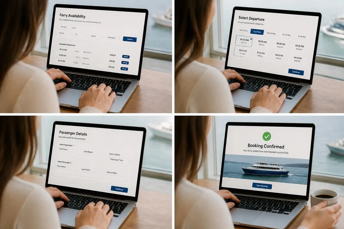 Booking process flow