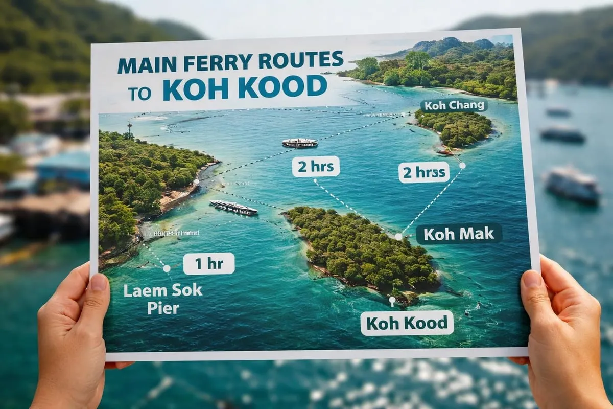 Ferry route map