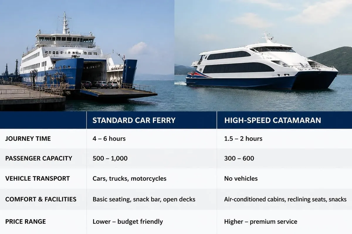 Choosing the right ferry type