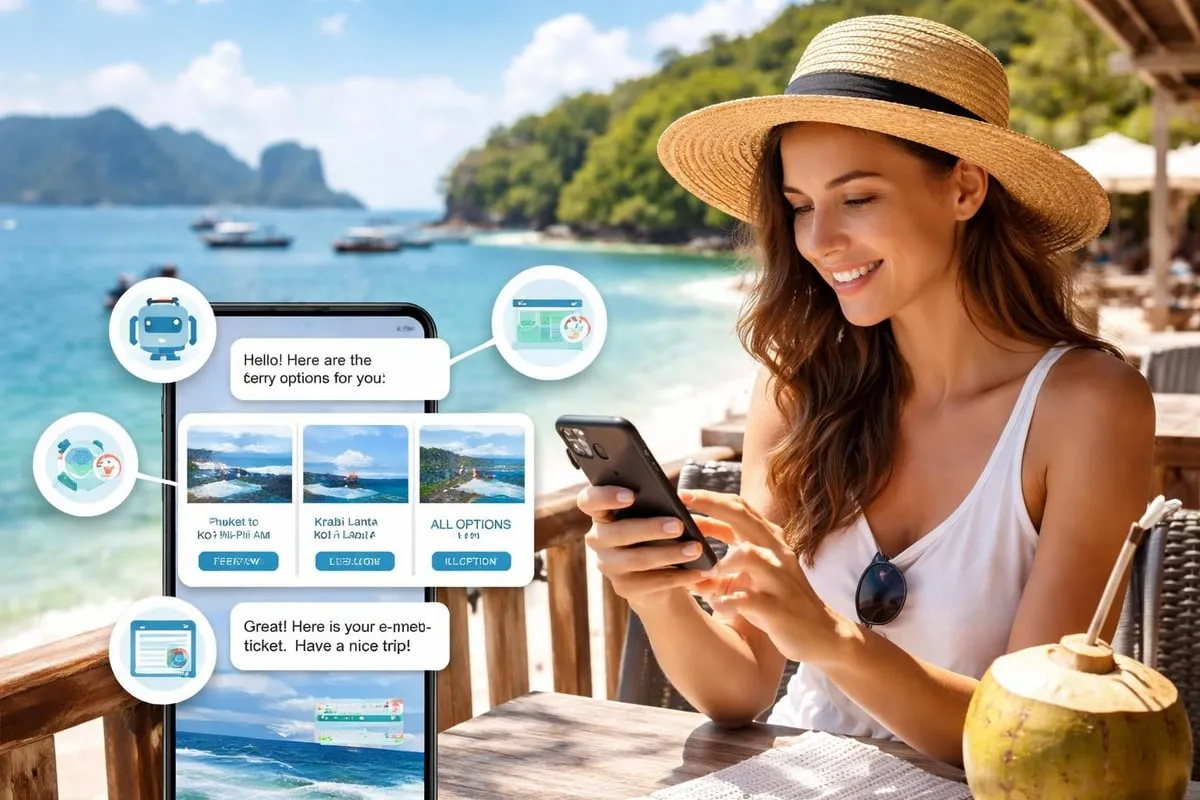 AI ferry booking workflow