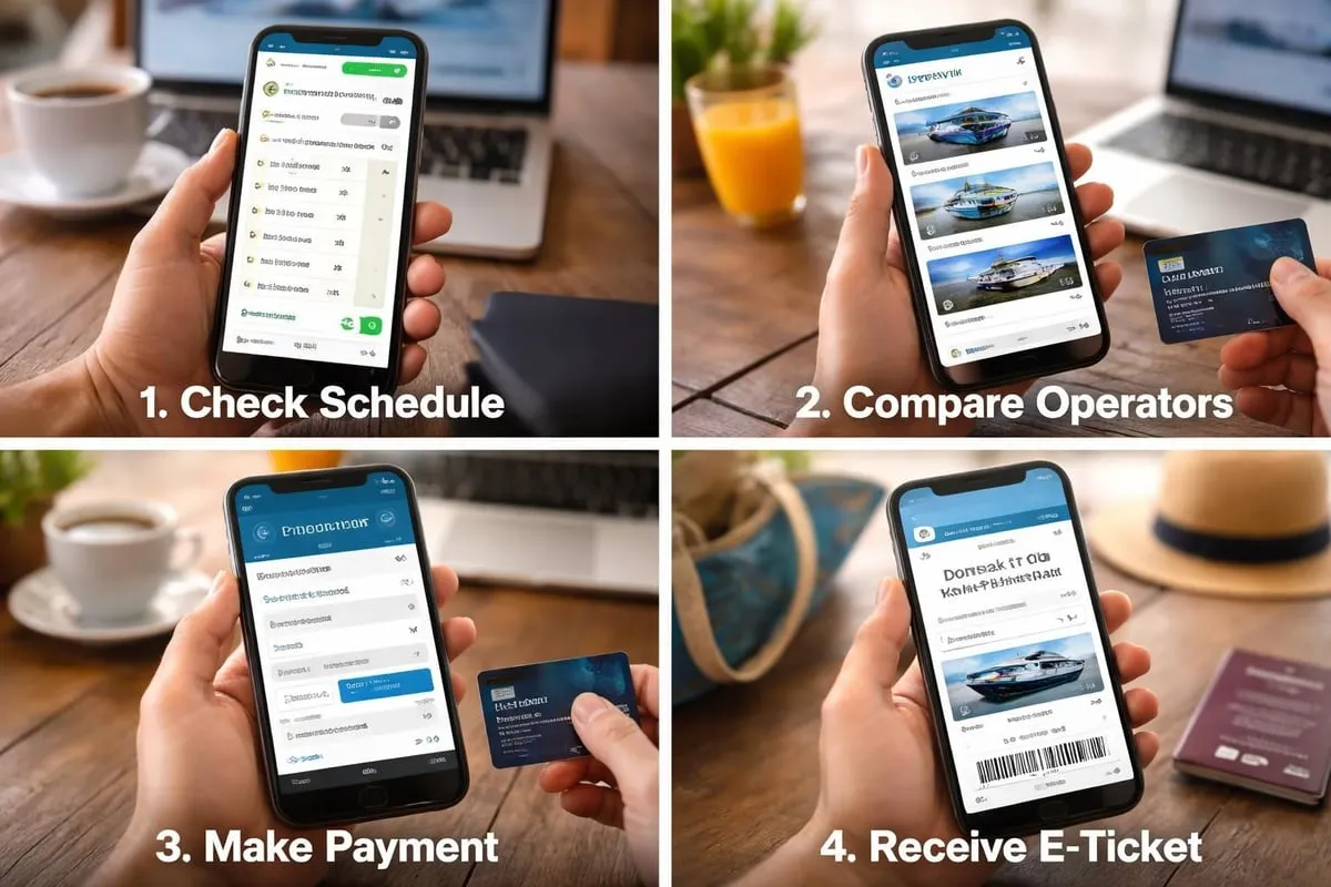 Digital ferry booking process