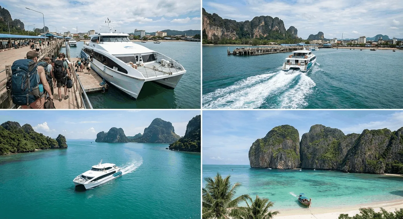Epic ferry journey from Klong Jilad Pier to Koh Phi Phi