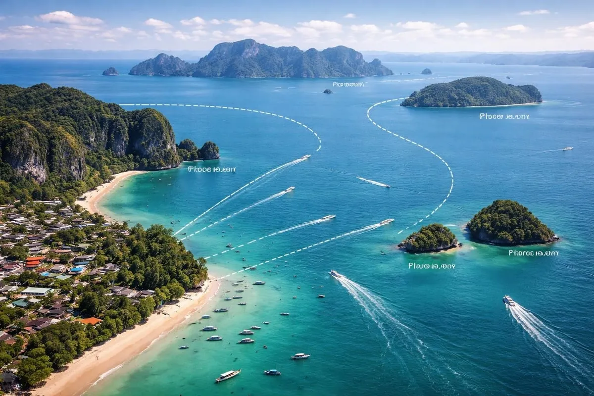 Krabi island hopping routes