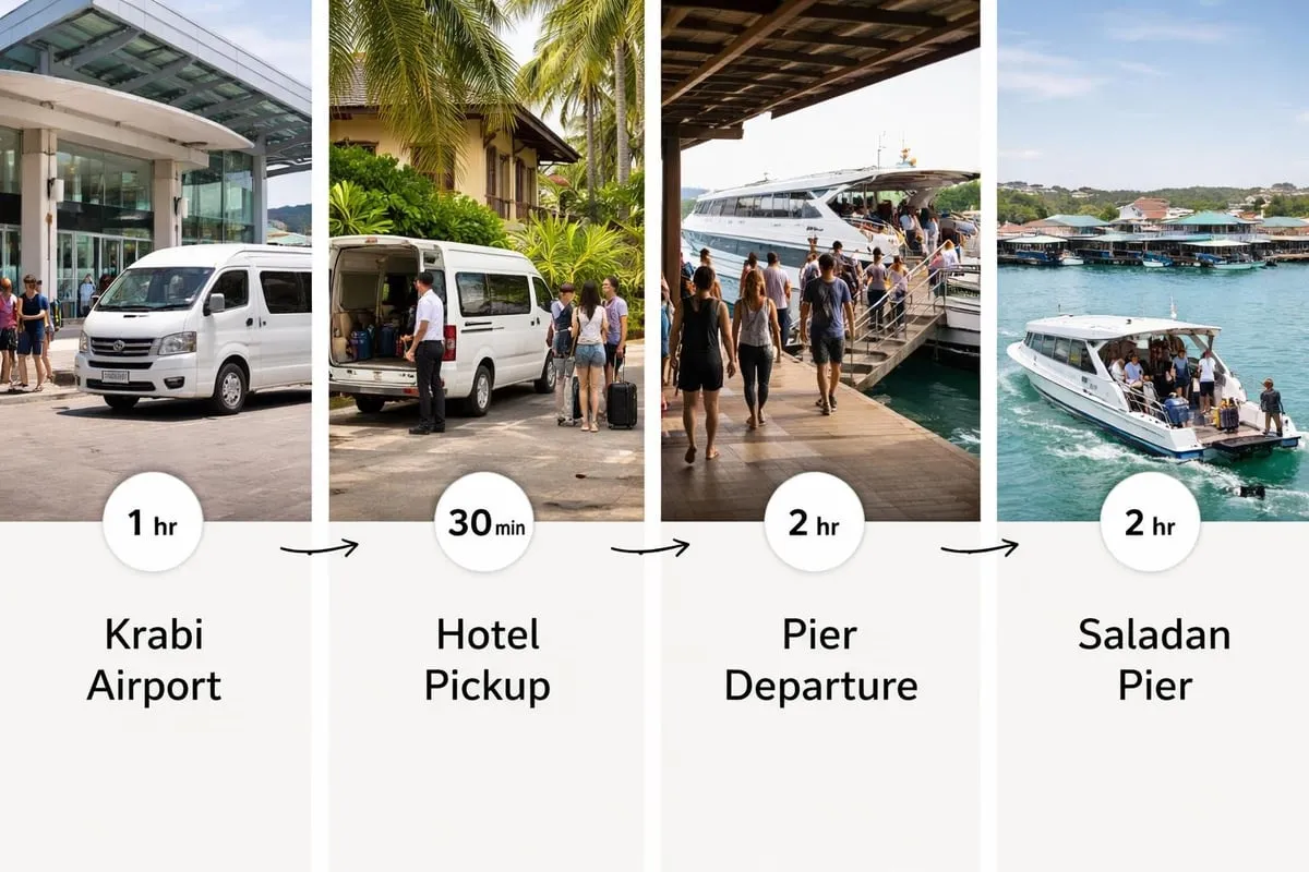 Krabi to Koh Lanta transport timeline