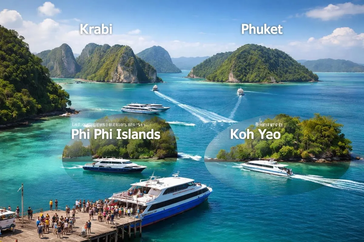 Island-hopping route map