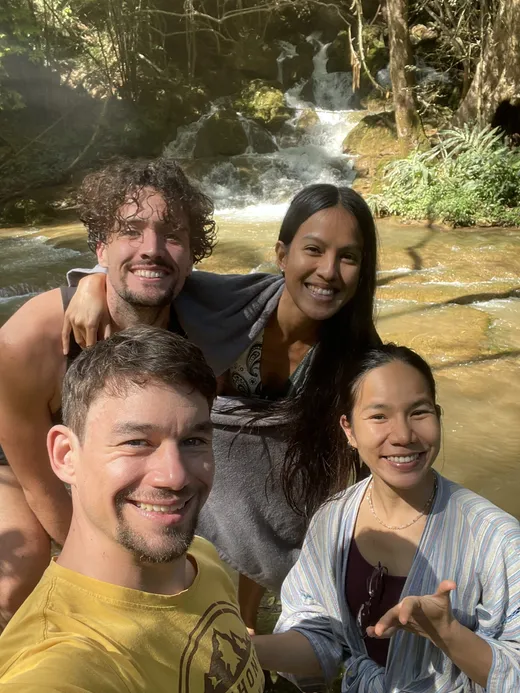 TBT team with ferry operators at Koh Tao pier