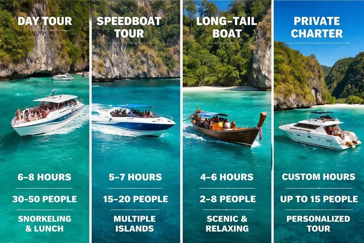 Phi island tour types comparison