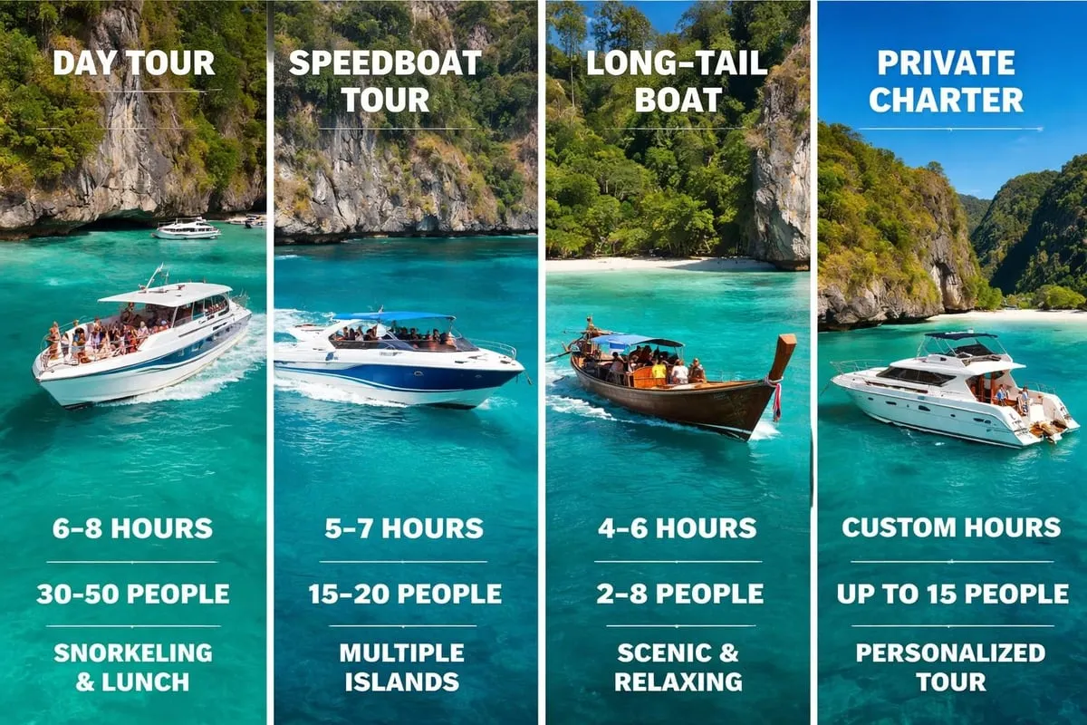 Phi island tour types comparison
