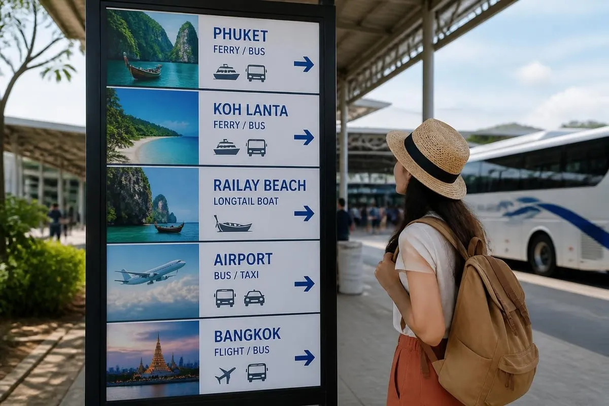 Krabi connections map