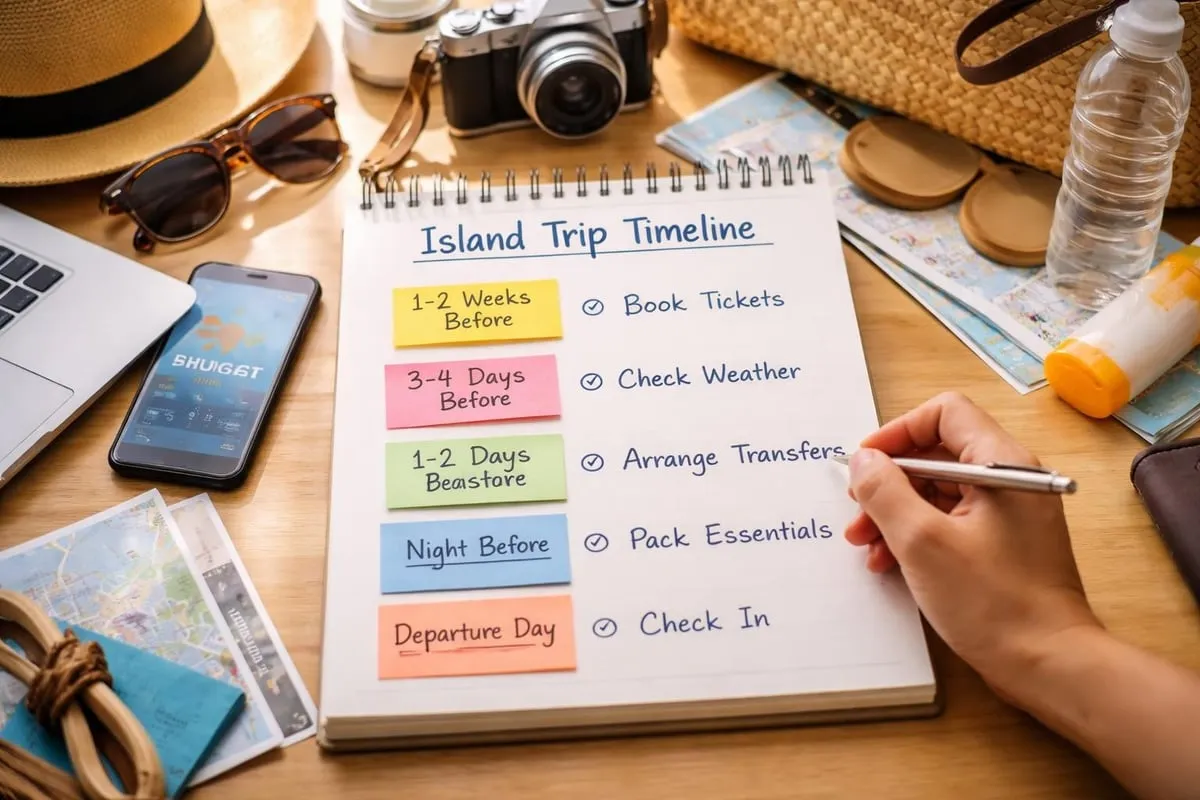 Ferry travel planning timeline
