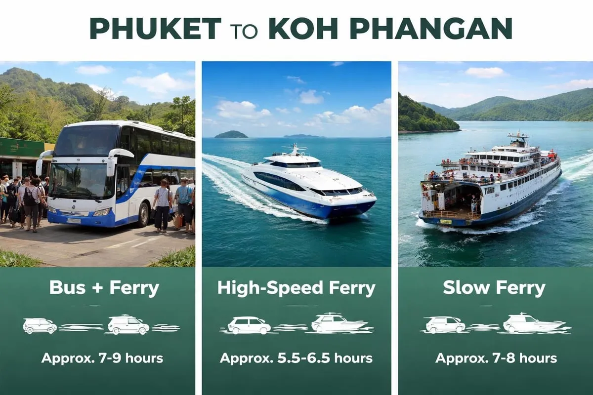 Transportation options between Phuket and Koh Phangan