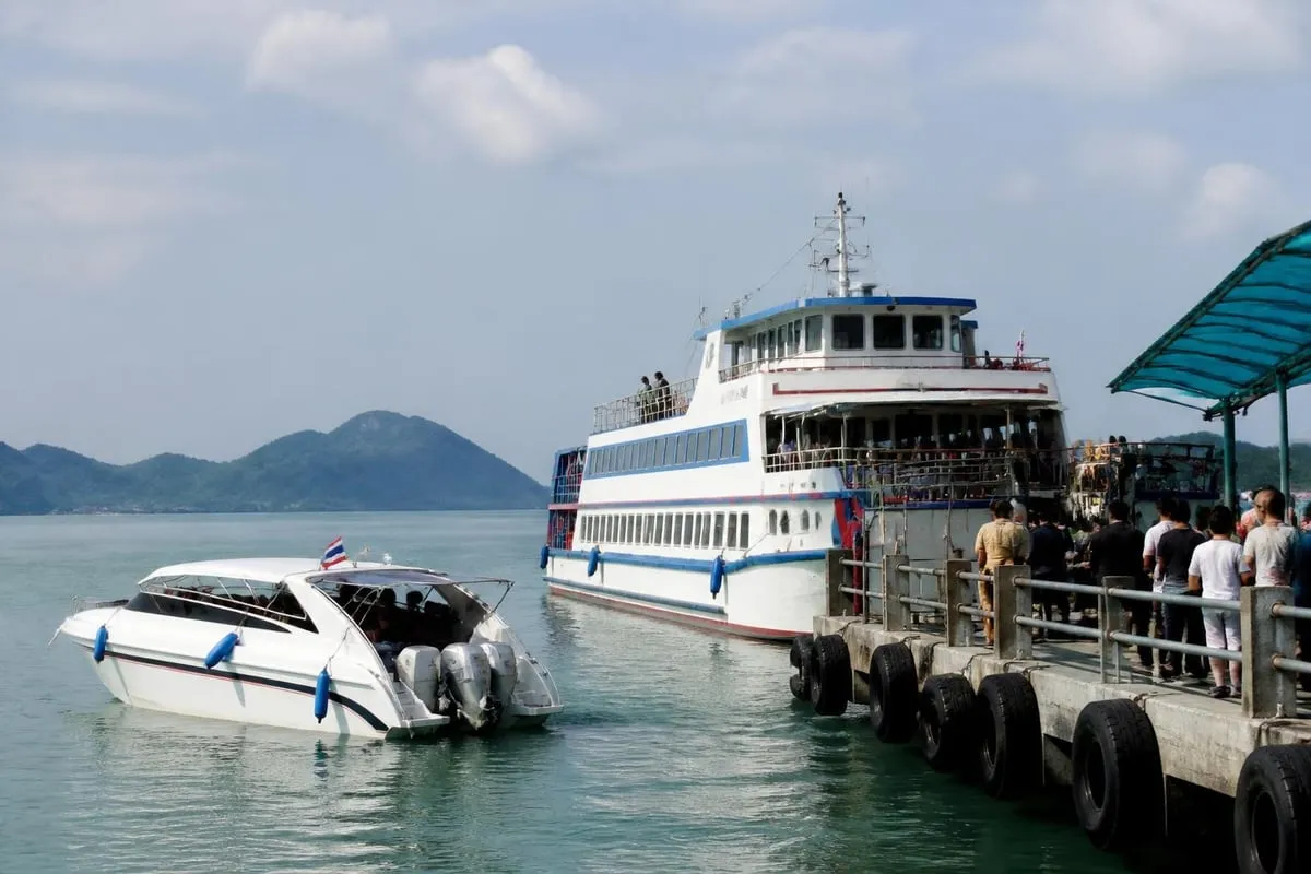 Speed boat versus ferry comparison