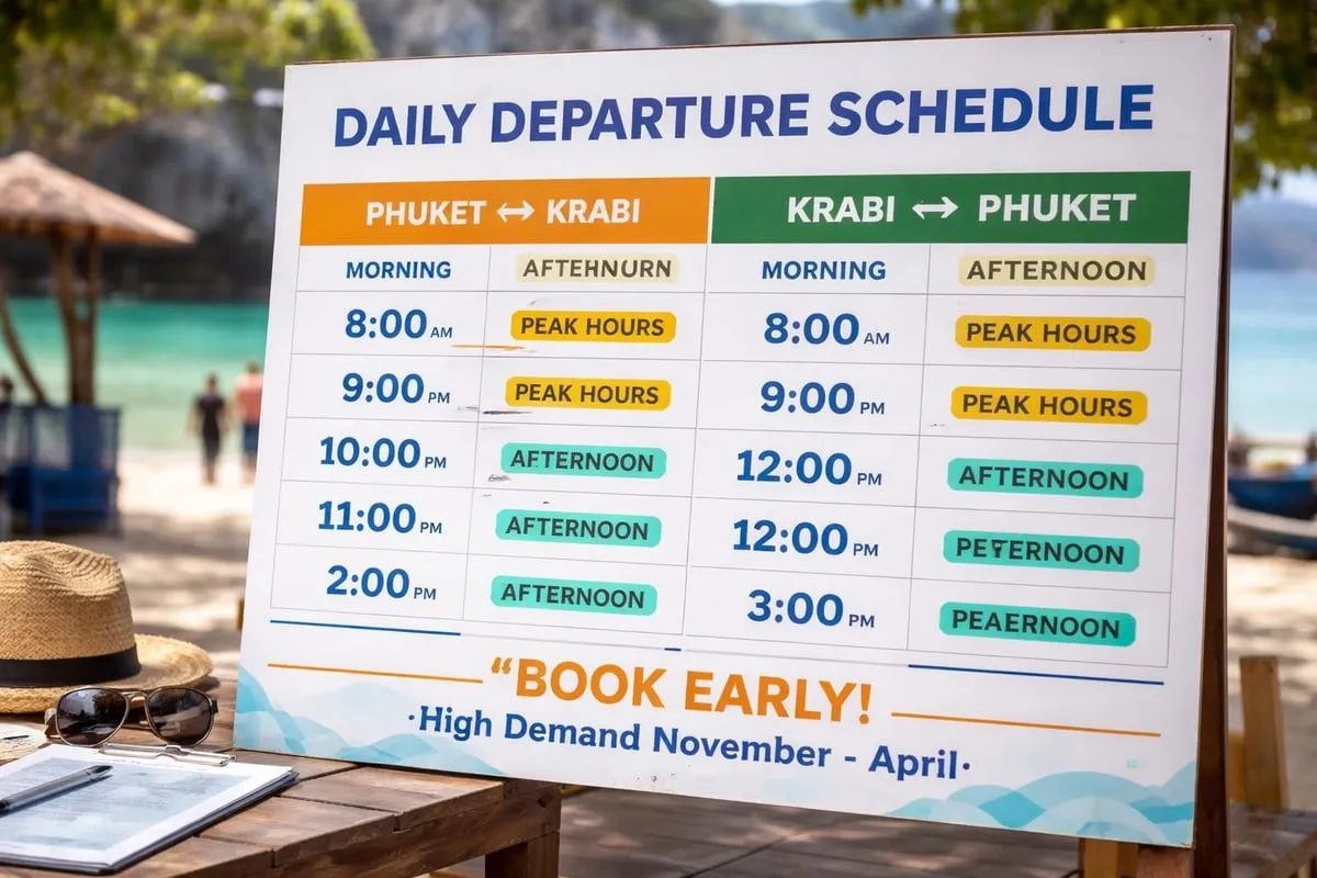 Daily speedboat schedule