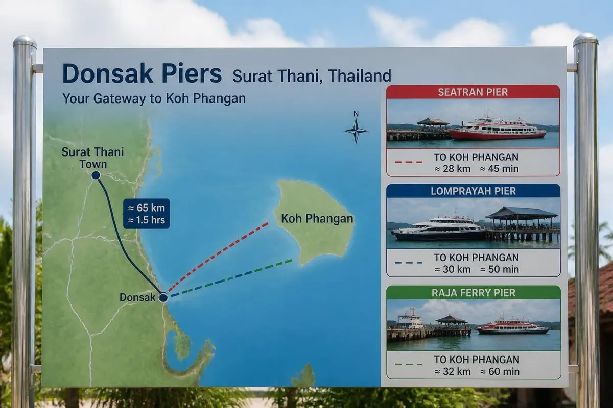 Ferry departure points from Surat Thani