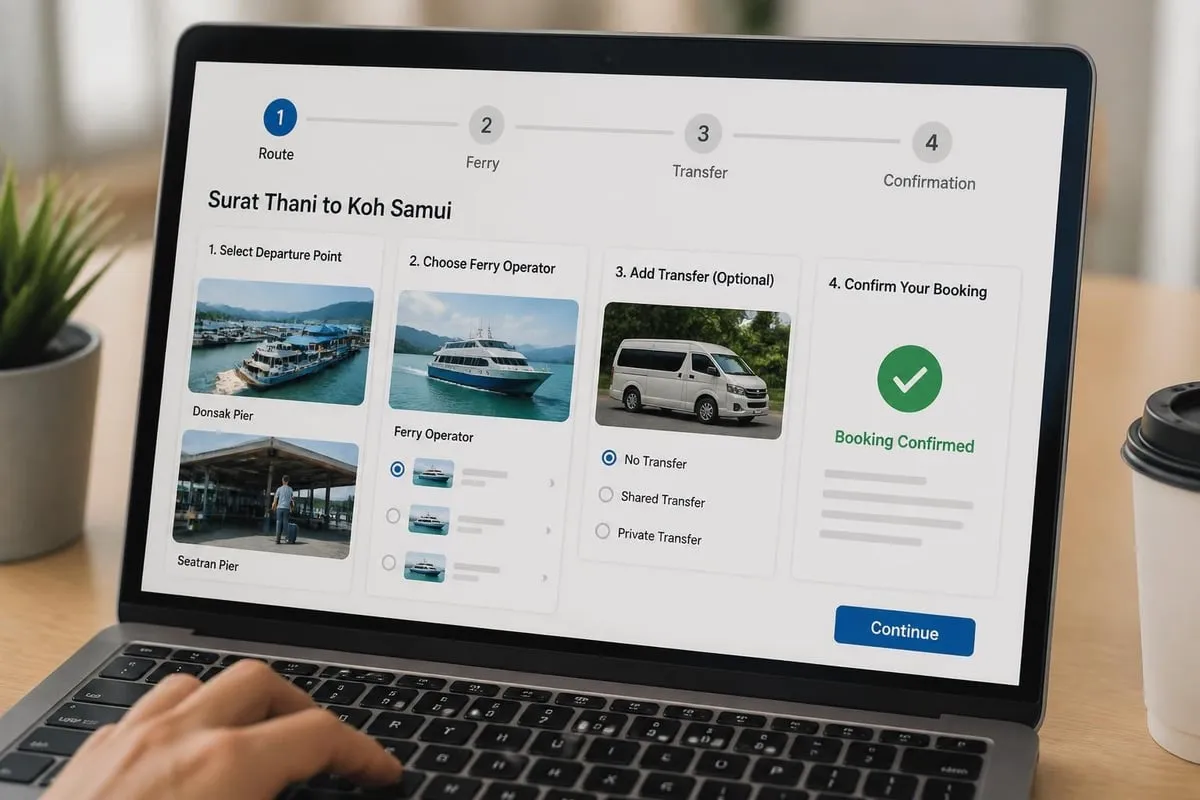 Ferry ticket booking process